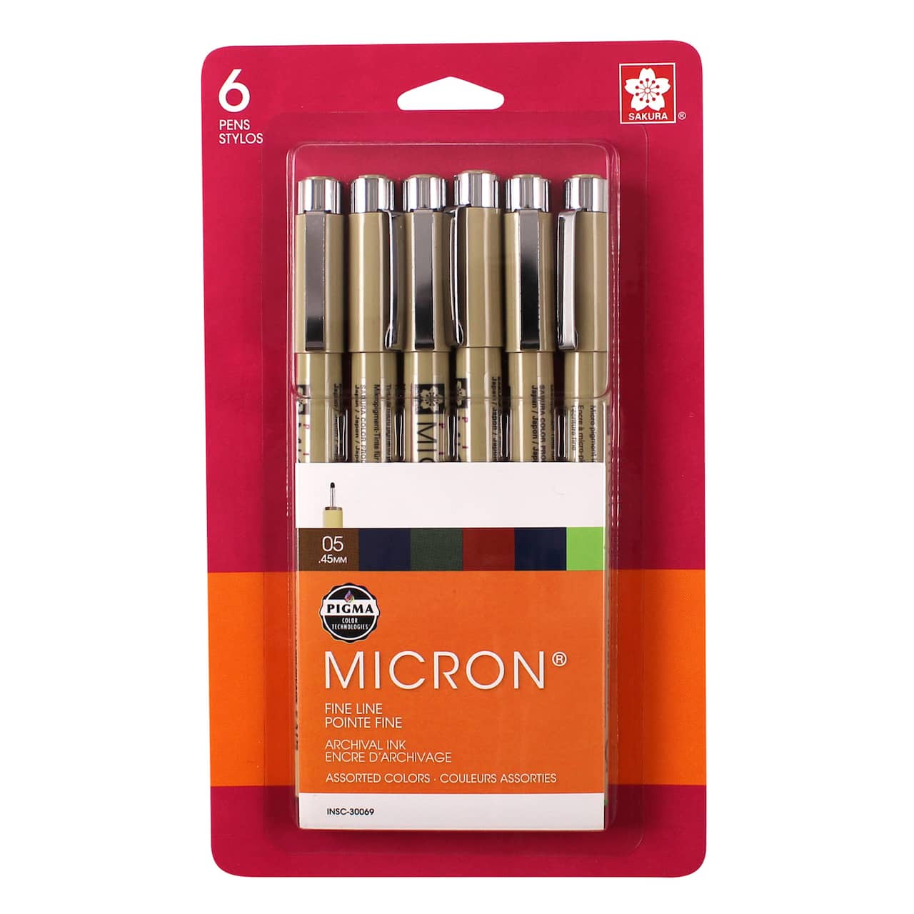Pigma® Micron™ 05 Fine Line Pen 6 Earth Colors Set